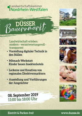 Plakat zum Düsser Bauernmarkt 2019